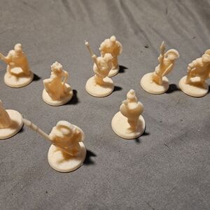 9 3D Printed Warriors/fighters Cream Color